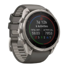 Спортивные часы Garmin fenix 9 Pro, 51 мм, Solar, титан, сапфир, силиконовый ремешок цвета «серая галька»/серебристо-серый (с inReach) - фото 3