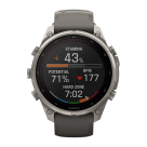 Спортивные часы Garmin fenix 9 Pro, 47 мм, Solar, титан, сапфир, силиконовый ремешок цвета «серая галька»/серебристо-серый (с inReach) - фото 3