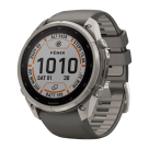 Спортивные часы Garmin fenix 9 Pro, 51 мм, Solar, титан, сапфир, силиконовый ремешок цвета «серая галька»/серебристо-серый (с inReach) - фото 2