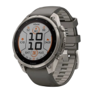Спортивные часы Garmin fenix 9 Pro, 47 мм, Solar, титан, сапфир, силиконовый ремешок цвета «серая галька»/серебристо-серый (с inReach) - фото 2