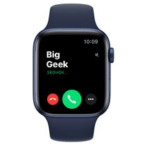 Apple Watch Series 6 GPS, 44mm, корпус из алюминия синего цвета, спортивный ремешок цвета «тёмный ультрамарин»