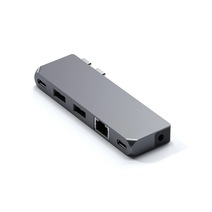 Многопортовый адаптер Satechi Pro Hub Mini с двойным коннектором USB-C (USB4, USB-C, 2 USB-A 3.0, Gigabit Ethernet, разъём 3,5 мм)