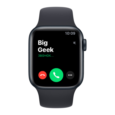 Часы Apple Watch SE, 40 мм, алюминий цвета «тёмная ночь», спортивный ремешок (2023)