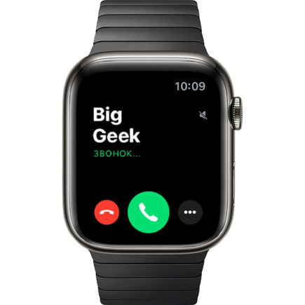 Часы Apple Watch Series 9, 45 мм, сталь цвета «графит», блочный браслет