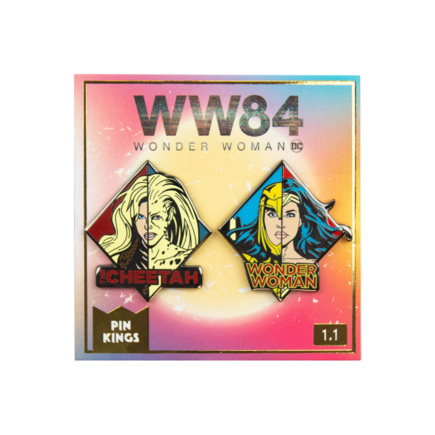 Значок (пин) — набор «Чудо-женщина 1984 1.1: Чудо-женщина и Гепарда» Pin Kings DC (комплект — 2 шт.)