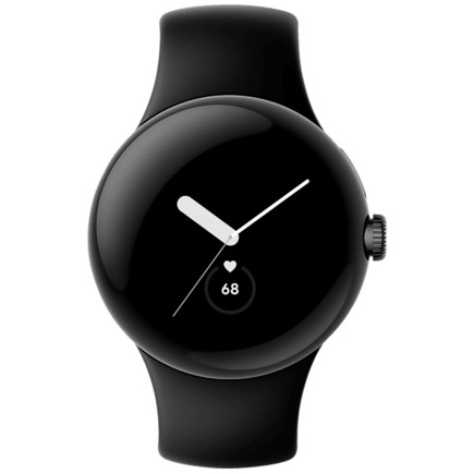 Умные часы Google Pixel Watch, Wi-Fi, «матовый чёрный» корпус, ремешок цвета «чёрный обсидиан»