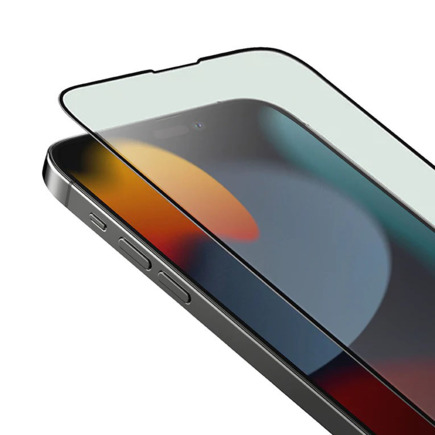 Защитное стекло с фильтром синего света Uniq Optix VisionCare для iPhone 14 Pro и 15 (дизайн 2022)