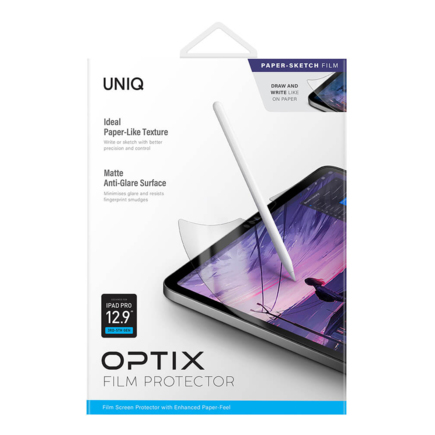 Защитная плёнка с текстурой для рисования и письма Uniq Optix Paper-Sketch для iPad Pro 12,9" (2018–2022)