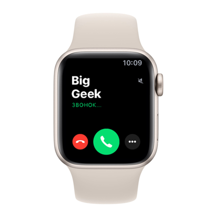 Часы Apple Watch SE, 40 мм, алюминий цвета «сияющая звезда», спортивный ремешок (2023)
