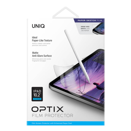 Защитная плёнка с текстурой для рисования и письма Uniq Optix Paper-Sketch для iPad 10.2