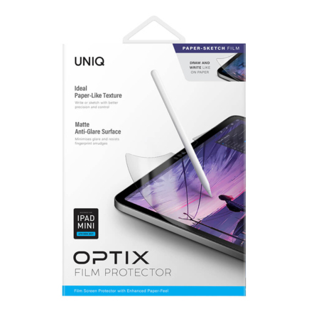 Защитная плёнка с текстурой для рисования и письма Uniq Optix Paper-Sketch для iPad mini (2021)
