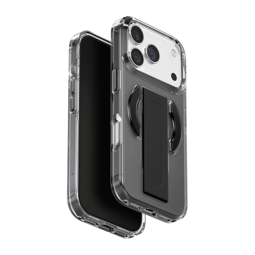 Прозрачный чехол MagSafe с ремешком-держателем Uniq Heldro Air для iPhone 17 Pro Max