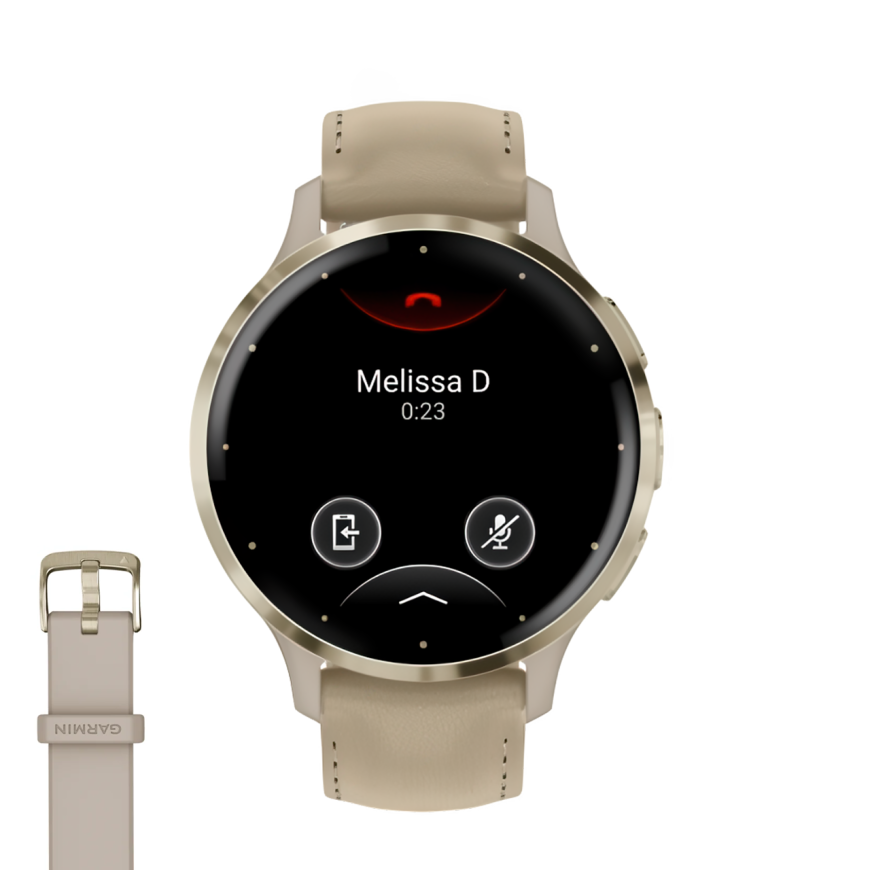 Спортивные часы Garmin Venu 3S, 41 мм, «французский серый» кожаный ремешок, «французский серый» силиконовый ремешок