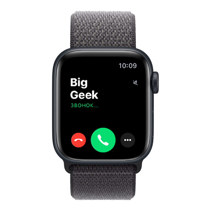 Часы Apple Watch SE 3, 40 мм, алюминий цвета «тёмная ночь», браслет Sport Loop тёмно-серого цвета (2025)