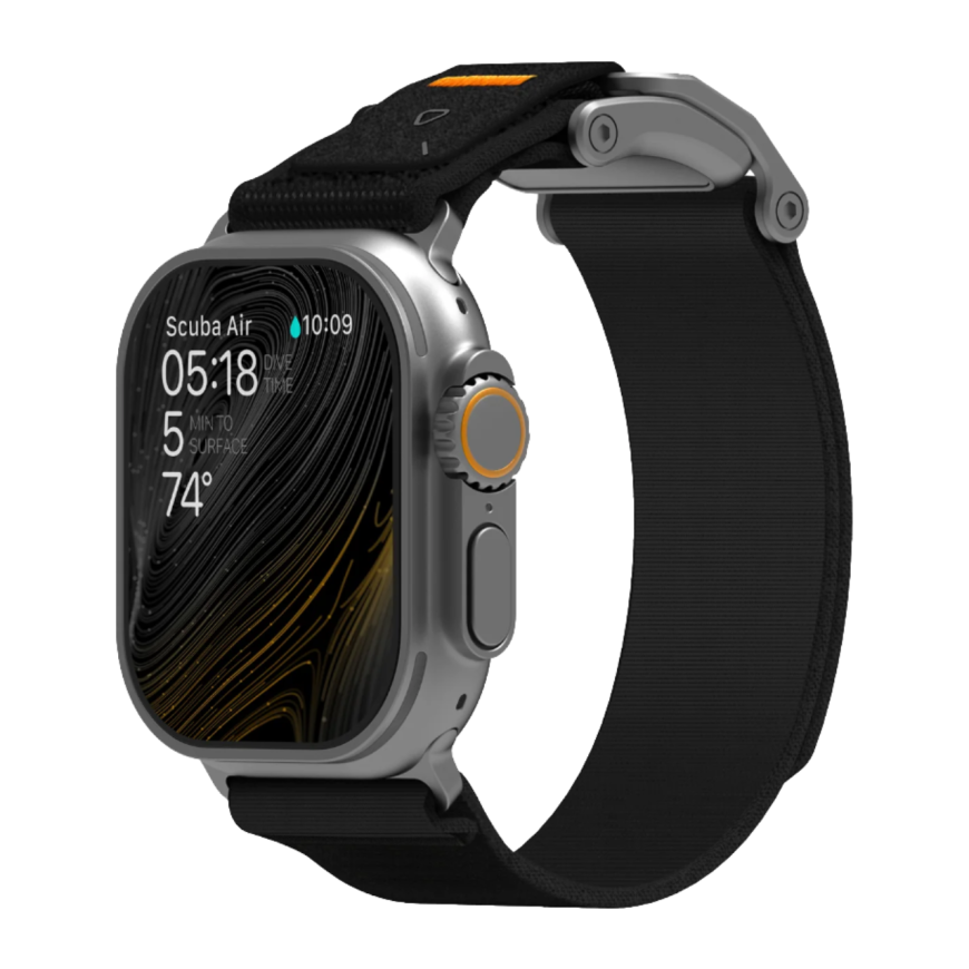 Нейлоновый браслет Aulumu A11 Mag Buckle Slim Band для Apple Watch 44, 45, 46 мм и Ultra 2–3