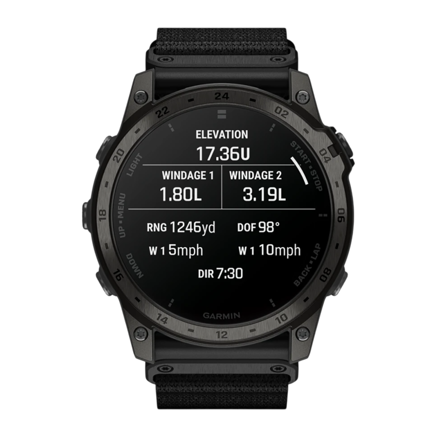 Спортивные часы Garmin tactix 7, AMOLED Edition, чёрный нейлоновый ремешок, чёрный силиконовый ремешок
