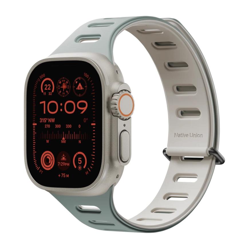 Двусторонний силиконовый ремешок Native Union Active Magnetic Band для Apple Watch 44, 45, 46 мм, Ultra и Ultra 2