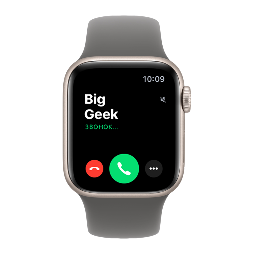 Часы Apple Watch SE 3, 40 мм, алюминий цвета «сияющая звезда», ремешок Sport Band цвета «каменно-серый» (2025)