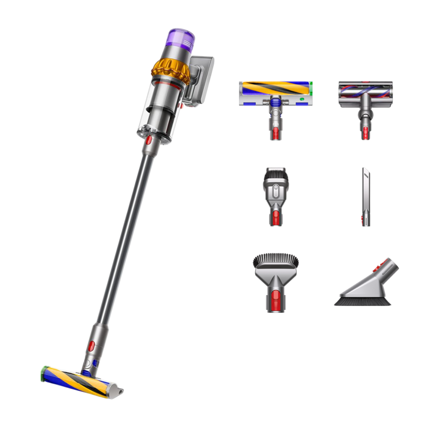 Беспроводной вертикальный пылесос Dyson V15 Detect Absolute (SV47) (Жёлтый/«Никель» | Yellow/Nickel) (2023)