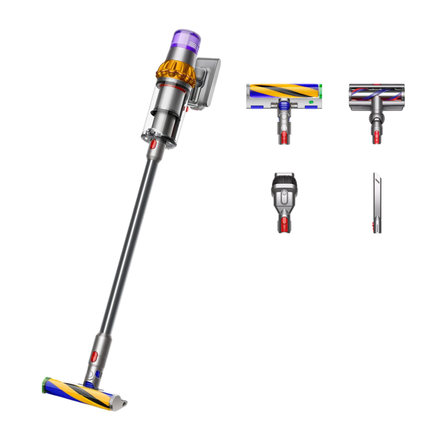 Беспроводной вертикальный пылесос Dyson V15 Detect Absolute (SV47) (Жёлтый/«Никель» | Yellow/Nickel) (2023)