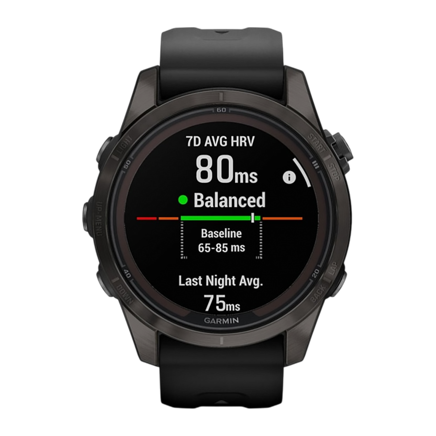Спортивные часы Garmin fenix 7S Pro Sapphire Solar Edition, 42 мм, светло-песочный силиконовый ремешок