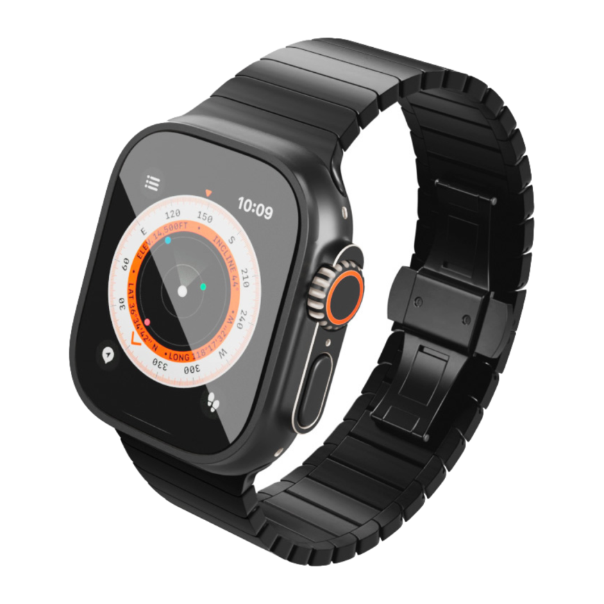 Титановый блочный браслет VLP Titanium Band для Apple Watch 44, 45, 46 мм и Ultra 2–3