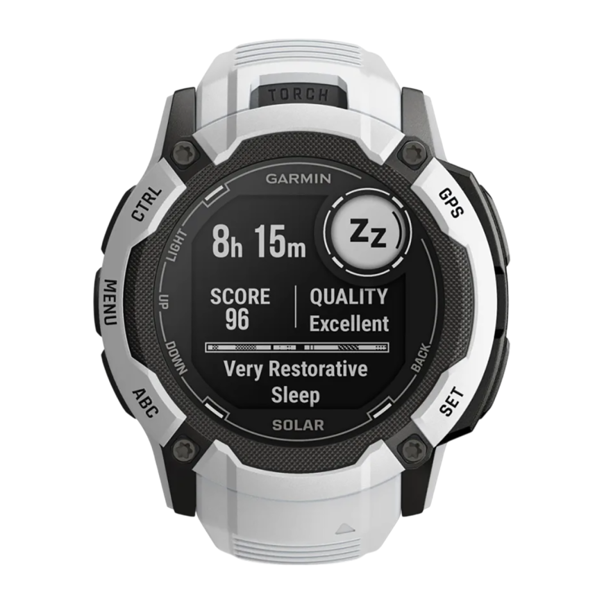 Спортивные часы Garmin Instinct 2X Solar Standard Edition, 50 мм, силиконовый ремешок цвета «Уайтстоун»