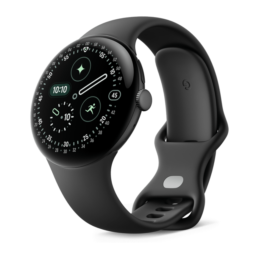 Умные часы Google Pixel Watch 4, 45 мм, Wi-Fi + LTE, ремешок цвета «чёрный обсидиан» (версия Global)