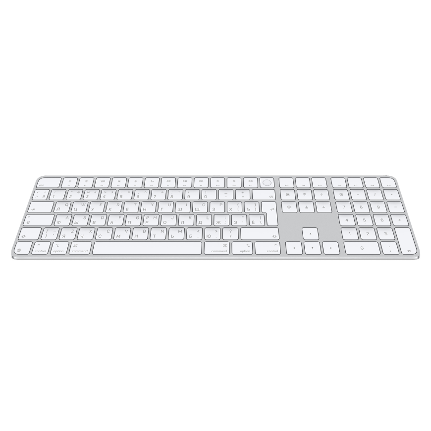 Беспроводная клавиатура Apple Magic Keyboard с Touch ID и цифровой панелью (Lightning) (Белый | White)