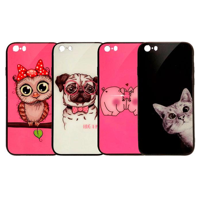 Чехол из TPU и стекла для iPhone 5/5S/SE "Мне повезет"