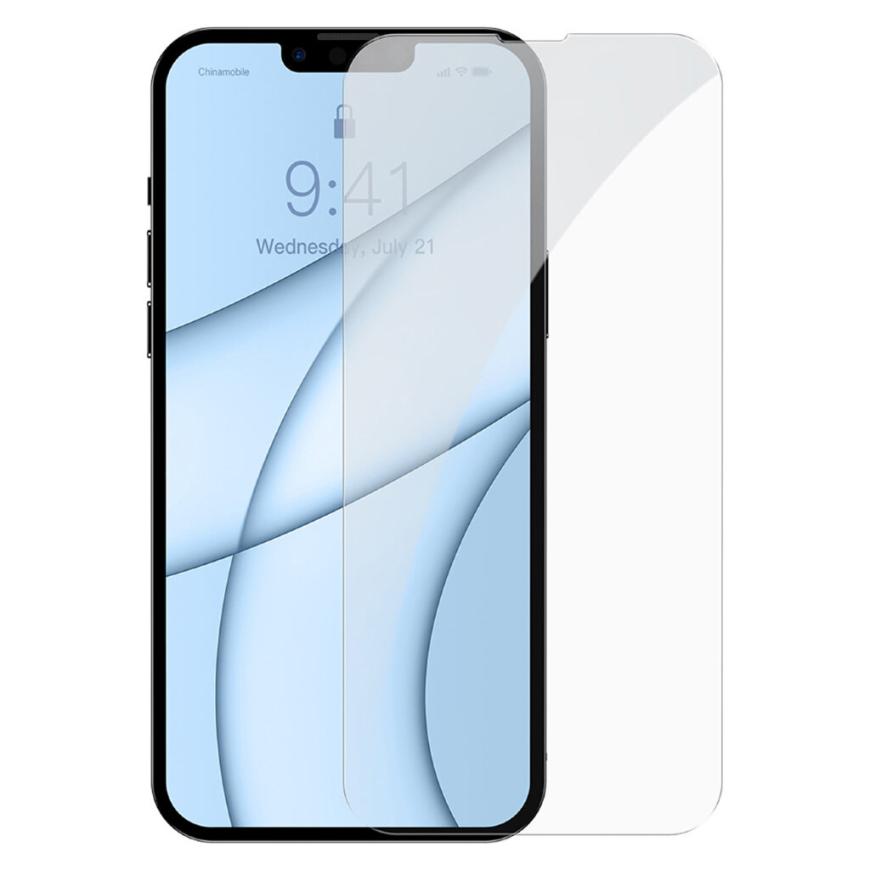 Защитное стекло с установочной рамкой Baseus для iPhone 13 mini (2.5D, 0,3 мм; комплект — 2 шт.)