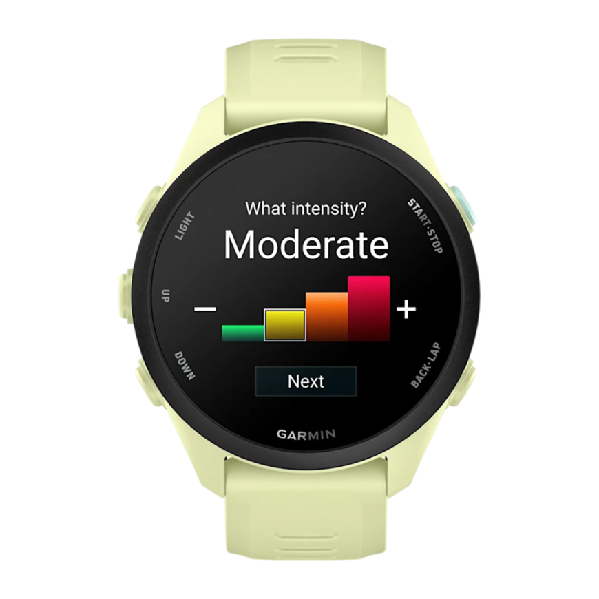 Спортивные часы Garmin Forerunner 70, силиконовый ремешок лимонного цвета