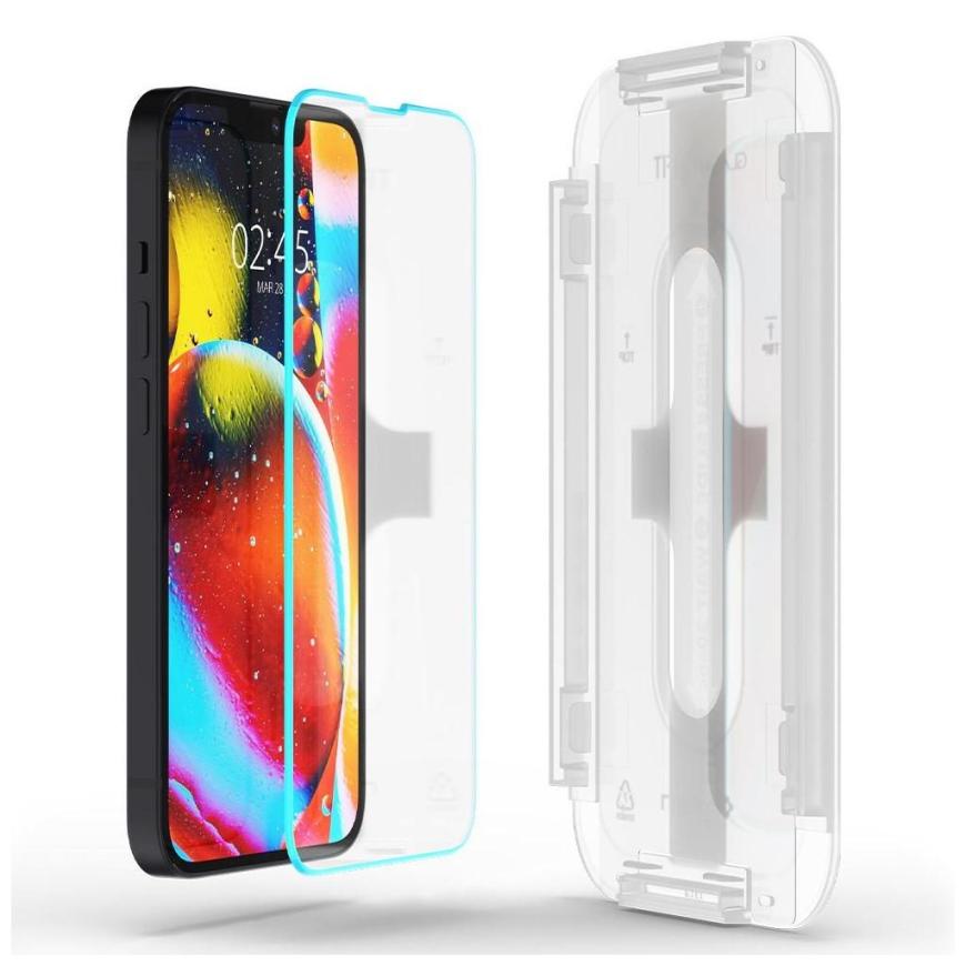 Глянцевое защитное стекло Spigen GLAS.tR EZ Fit для iPhone 13, 13 Pro, 14 и 16e (2 шт.) (дизайн 2021)