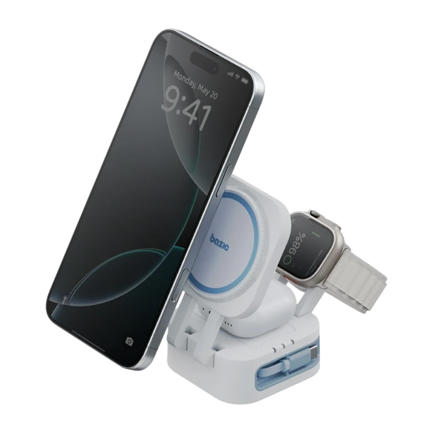 Складная зарядная станция MagSafe Energea Bazic GoMag Station Mini для iPhone, Apple Watch и AirPods