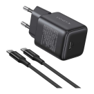 Сетевое зарядное устройство Ugreen мощностью 30 Вт (USB-C) (GaN) и кабель USB-C с оплёткой (1 м) (X513) - фото 2