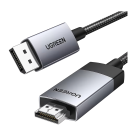 Кабель-адаптер с оплёткой Ugreen DisplayPort — HDMI (3 м) (DP119)