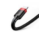 Дата-кабель с нейлоновой оплёткой и ремешком Baseus Cafule Lightning/USB-A (0,5 м, 2,4 А, 480 Мбит/с) - фото 4
