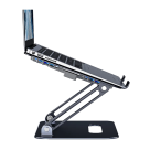 Регулируемая складная металлическая подставка с активным охлаждением CABLETIME для MacBook Air, Neo и Pro 13–16" - фото 2