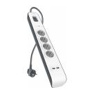 Сетевой фильтр Belkin (2 м, 4 розетки, 2 USB-A) (BSV401) - фото 2