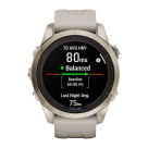 Спортивные часы Garmin fenix 7S Pro Sapphire Solar Edition, 42 мм, светло-песочный силиконовый ремешок - фото 2