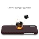 Чехол Pitaka Aramid MagCase Twill для iPhone XS Max Black-Red - фото 5
