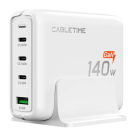 Сетевое зарядное устройство CABLETIME мощностью 140 Вт (3 USB-C, USB-A) (GaN)