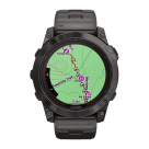 Спортивные часы Garmin fenix 7X Pro Sapphire Solar Edition, 51 мм, титановый блочный браслет, чёрный силиконовый ремешок - фото 3