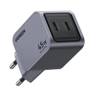 Сетевое зарядное устройство Ugreen Nexode Pro мощностью 45 Вт (2 USB-C) (GaN) (X707) - фото 3