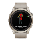 Спортивные часы Garmin fenix 7S Pro Sapphire Solar Edition, 42 мм, кожаный ремешок цвета «известняк», светло-песочный силиконовый ремешок - фото 5