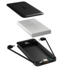 Внешний аккумулятор со встроенными кабелями Lightning и USB-C Vipe Twin 10000 мА·ч - фото 2