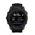 Спортивные часы Garmin fenix 7X Solar Edition, 51 мм, чёрный силиконовый ремешок