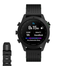 Спортивные часы Garmin MARQ Golfer (Gen 2) Carbon Edition, гибридный ремешок цвета «чёрный/зелёный», чёрный силиконовый ремешок