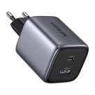 Сетевое зарядное устройство Ugreen Nexode мощностью 35 Вт (USB-C, USB-A) (GaN) (CD350) - фото 3