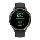 Спортивные часы Garmin Venu 4, 41 мм, чёрный силиконовый ремешок